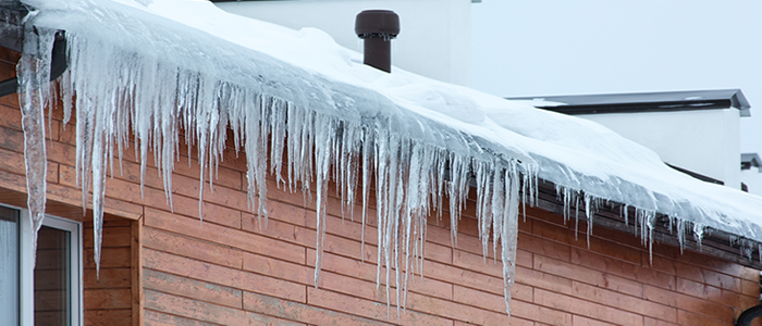 Icicles on roof