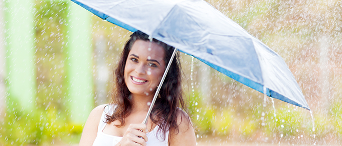Woman with umbrella