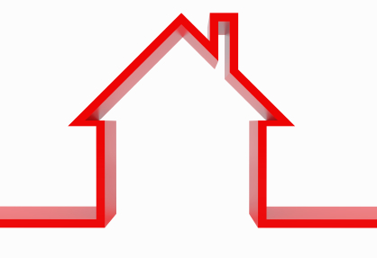 outline of a house in red